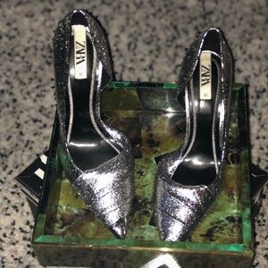Zara Silver Heels, Pumps